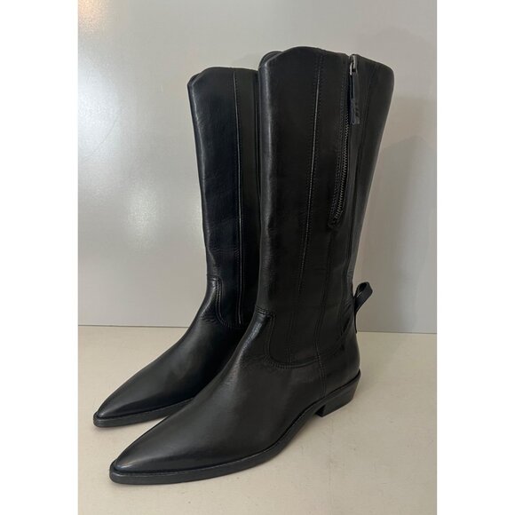 Free People $398 We The Free Allistar Pointed Boots Size 9 in Black Leather - Picture 5 of 9